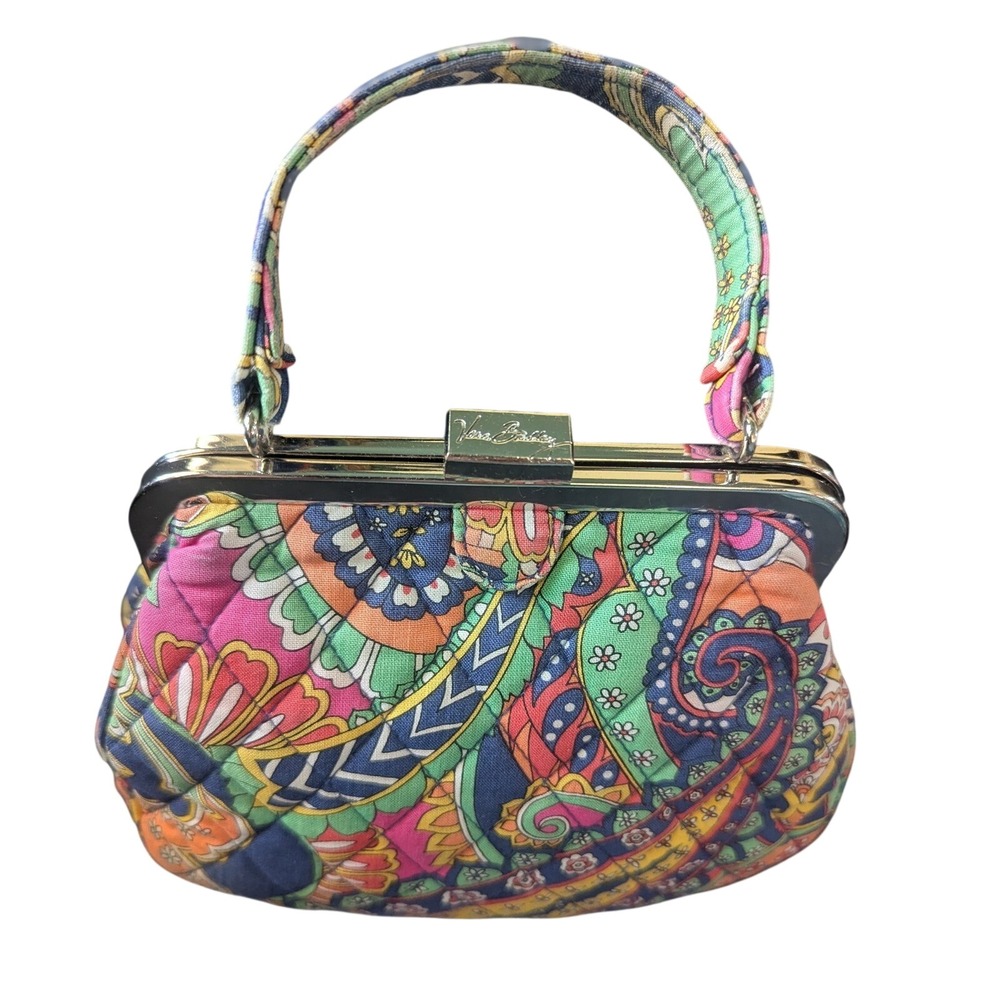 Vera Bradley‎ Bali Gold Kisslock Frame Bag - Retired Vintage